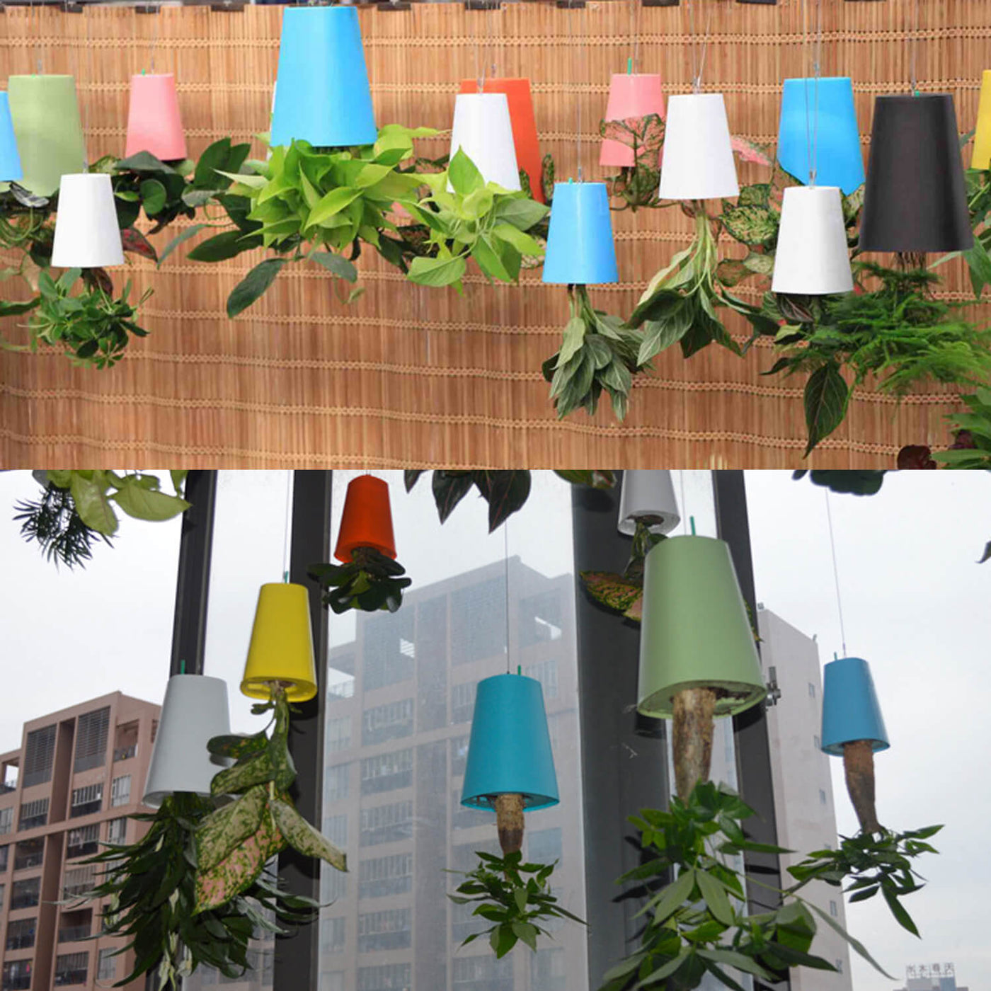 Inverted Planting Pot With 360 Degree Rotation For Balcony Garden