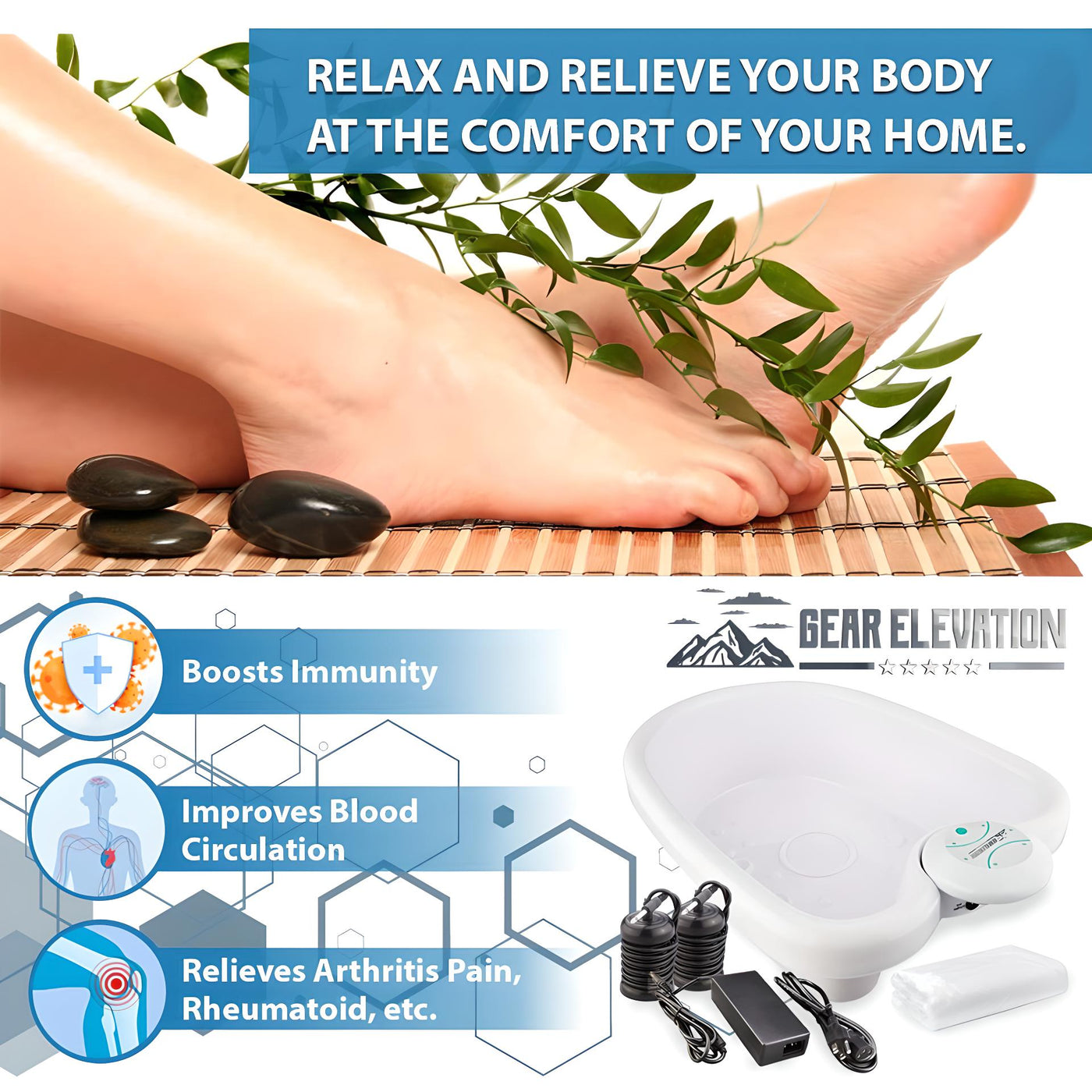 Ionic Detox Foot Bath Machine For Deep Cleansing And Relaxation