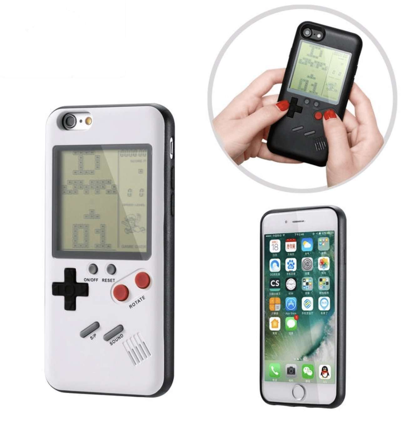 IPhone Retro Game Case Classic Black And White Design