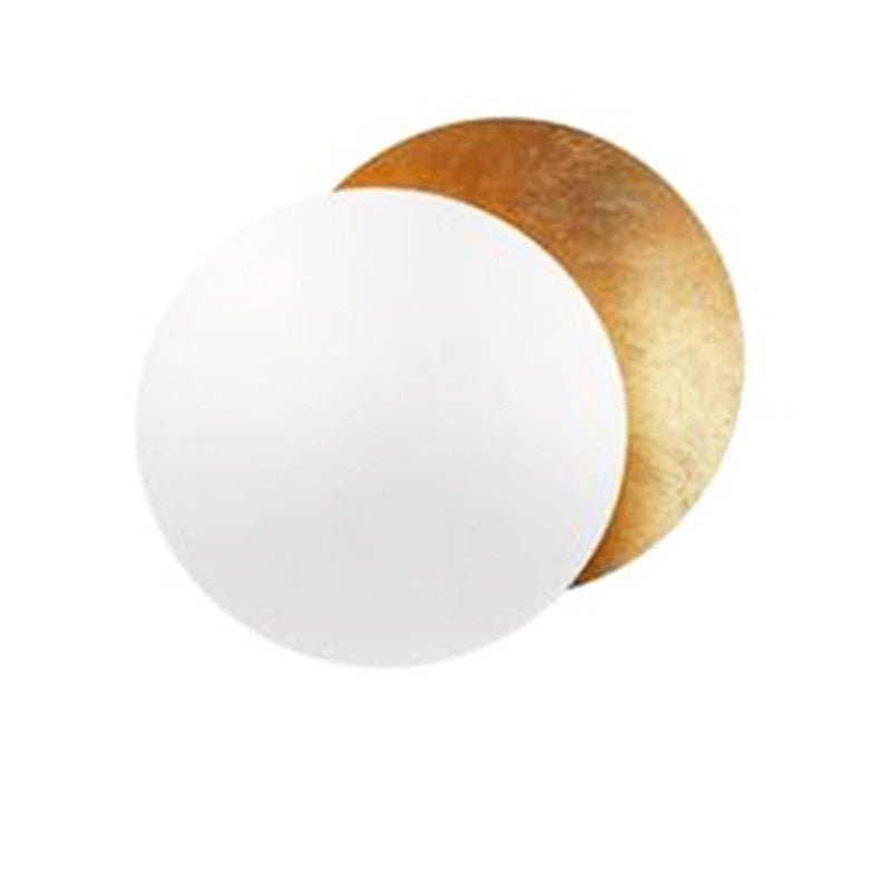 Italian Moon Wall Lamp Silver Rotating Eclipse Design For Bedroom