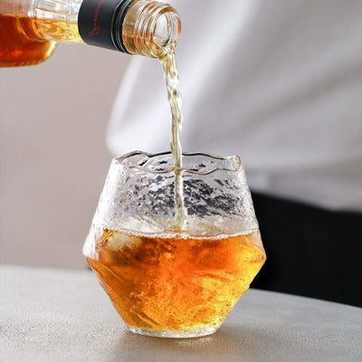 Japanese Edo Snow Glass Whiskey Tasting Glasses Hammer Pattern Cups