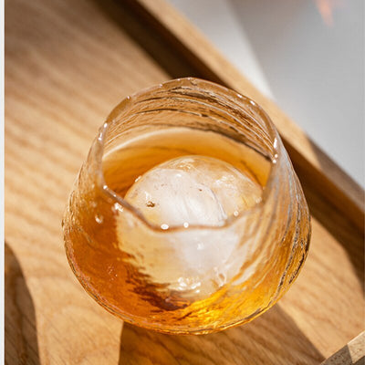 Japanese Edo Snow Glass Whiskey Tasting Glasses Hammer Pattern Cups