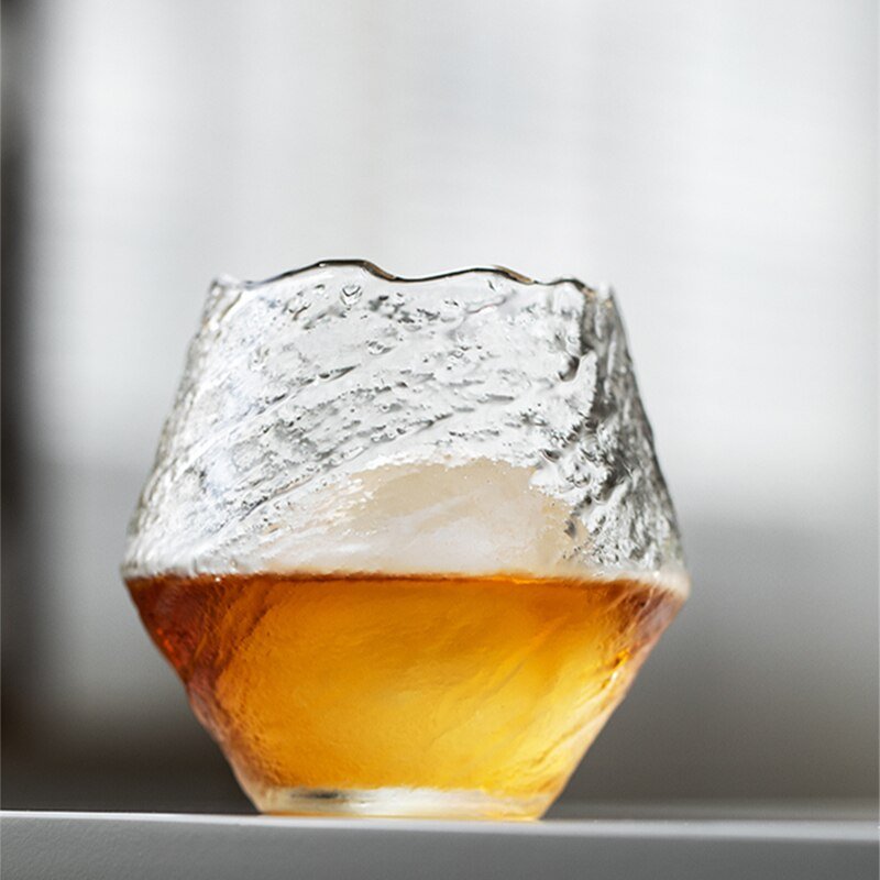 Japanese Edo Snow Glass Whiskey Tasting Glasses Hammer Pattern Cups