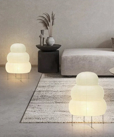 Noguchi Style Floor Lamp White Rice Paper LED Minimalist Lighting