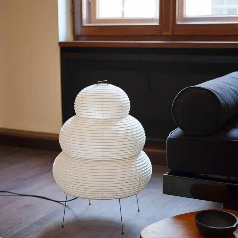 Noguchi Style Floor Lamp White Rice Paper LED Minimalist Lighting