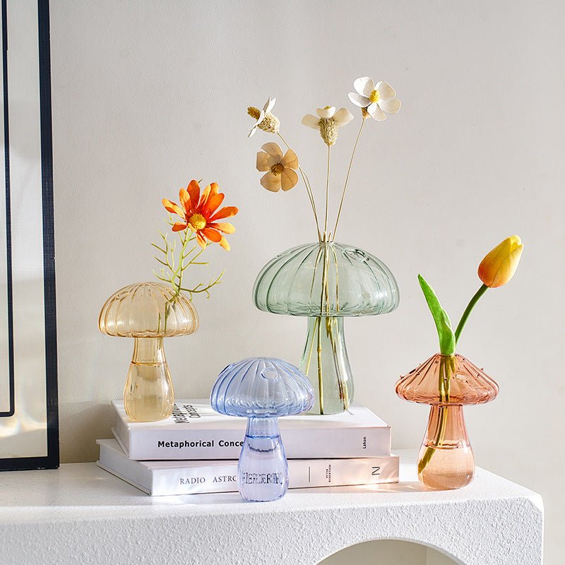 Jelly Mushroom Glass Vase Nordic Hydroponic Aromatherapy Bottle For Plants
