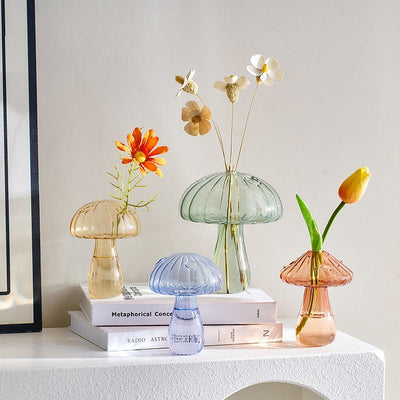 Jelly Mushroom Glass Vase Nordic Hydroponic Aromatherapy Bottle For Plants