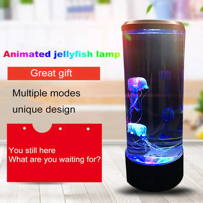 Jellyfish Lava Lamp LED 7 Color Mood Light For Bedroom Office Decor
