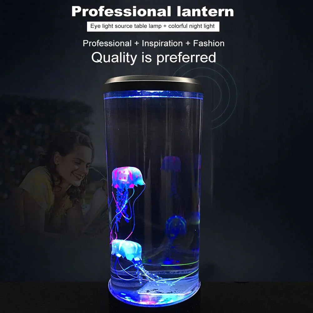 Jellyfish Lava Lamp LED 7 Color Mood Light For Bedroom Office Decor