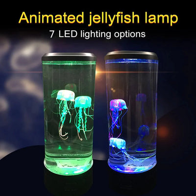 Jellyfish Lava Lamp LED 7 Color Mood Light For Bedroom Office Decor