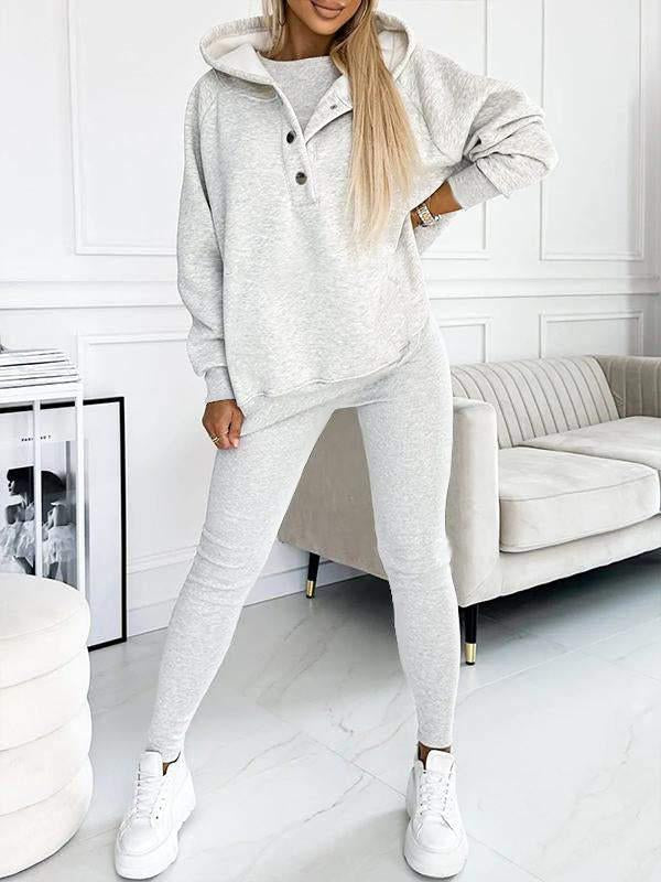 Hooded Sweatshirt Suit Casual Comfortable Stylish Outfit Set