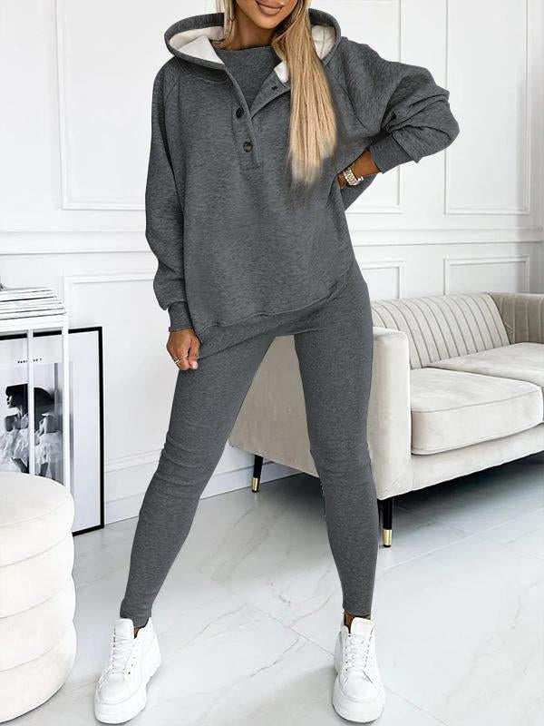 Hooded Sweatshirt Suit Casual Comfortable Stylish Outfit Set