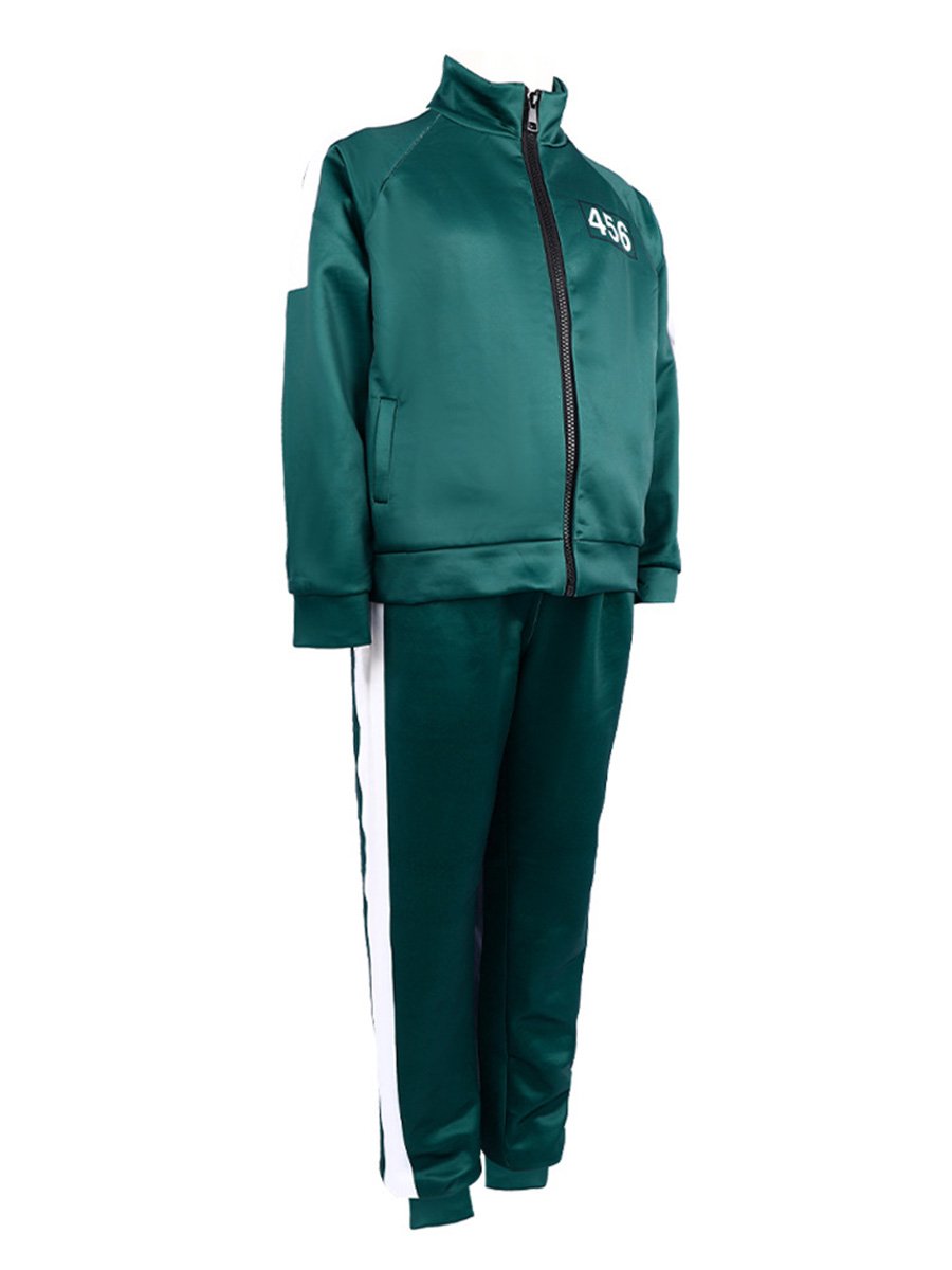 Player 456 Track Suit Green Zipper Jacket And Pants Set