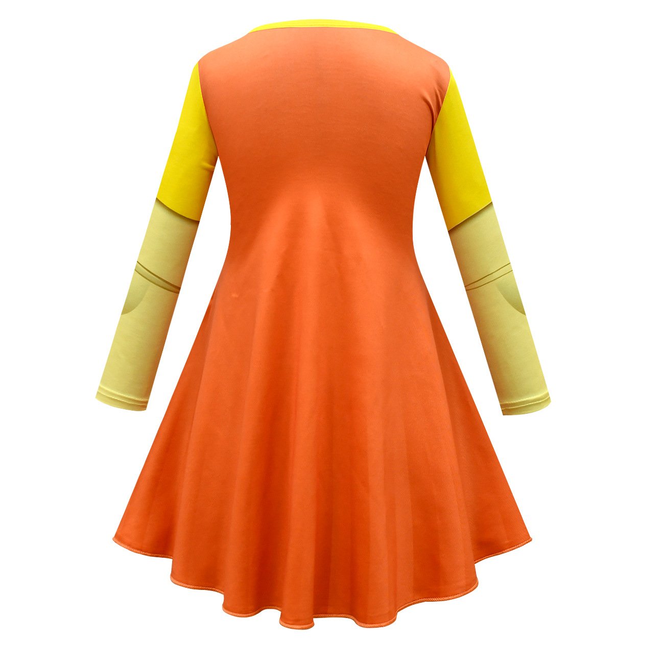 Kids Doll Dress Yellow Long Sleeve Squid Costume For Party