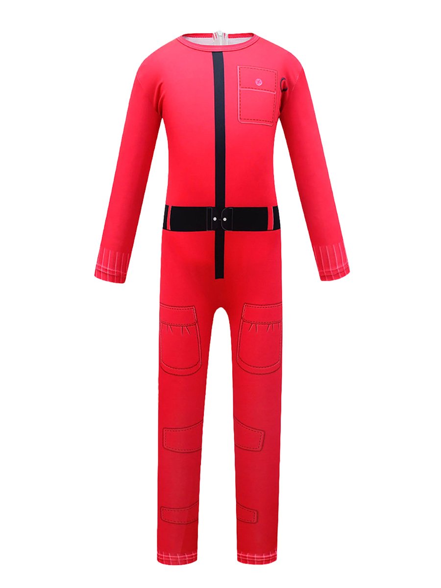 Kids Squid Cosplay Costume Jumpsuit Helmet Gloves Outfit For Play
