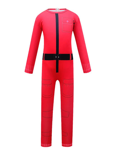 Kids Squid Cosplay Costume Jumpsuit Helmet Gloves Outfit For Play