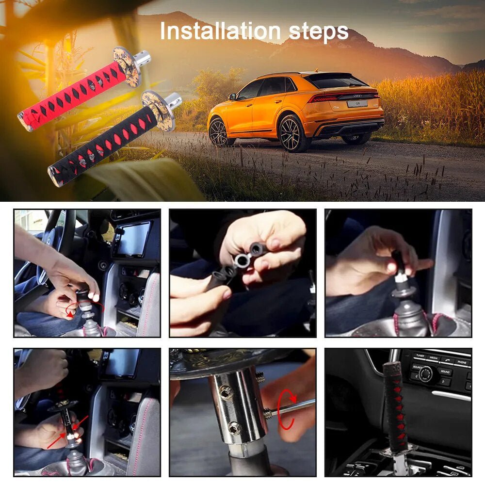 Katana Shift Knob Universal Car Gear Short Samurai Sword Design