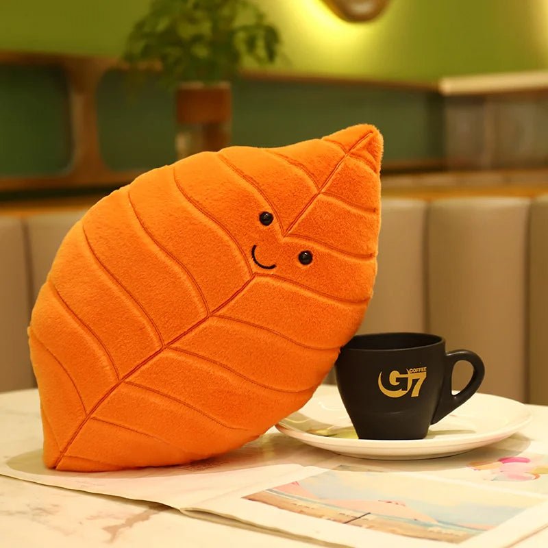 Kawaii Plush Maple Leaf Pillow Soft Cozy Stuffed Toy For Room Decor