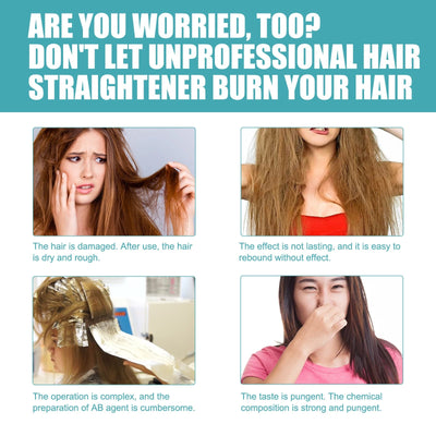 Keratin Hair Straightening Cream Professional Smoothing Treatment For All Hair Types