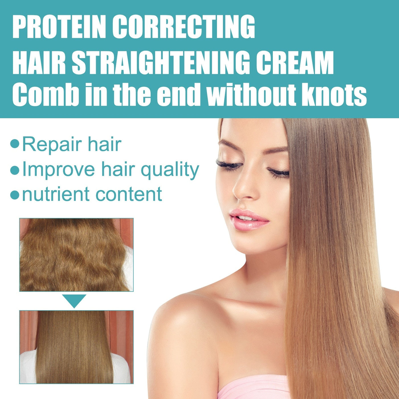 Keratin Hair Straightening Cream Professional Smoothing Treatment For All Hair Types