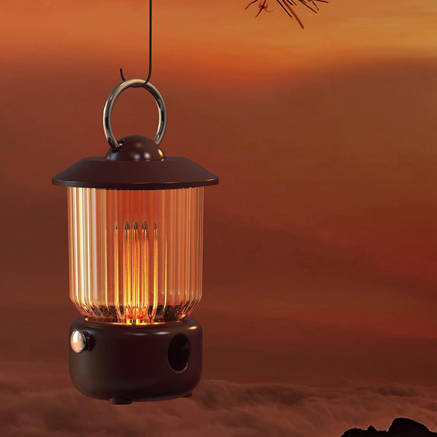 Kerosene Lamp Humidifier Wireless USB Mini Desktop Camping Light