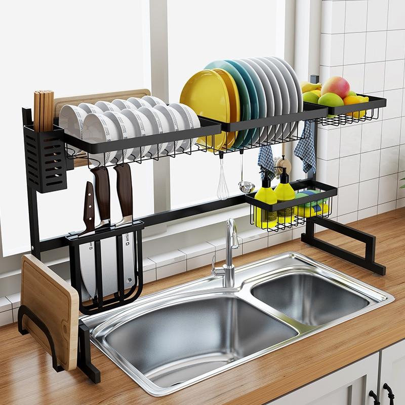 Kitchen Over The Sink Dish Drying Rack Space Saving Organizer