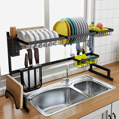 Kitchen Over The Sink Dish Drying Rack Space Saving Organizer