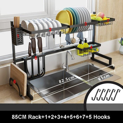 Kitchen Over The Sink Dish Drying Rack Space Saving Organizer