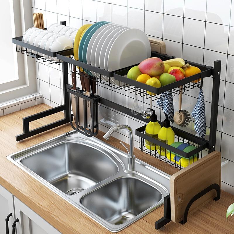 Kitchen Over The Sink Dish Drying Rack Space Saving Organizer