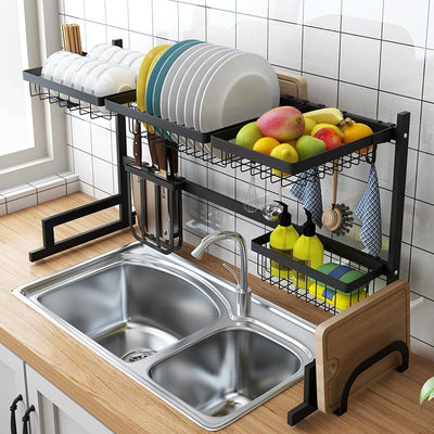 Kitchen Over The Sink Dish Drying Rack Space Saving Organizer