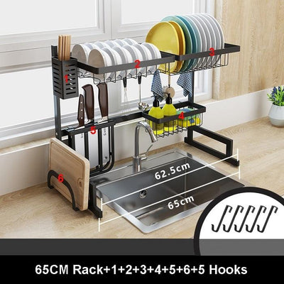 Kitchen Over The Sink Dish Drying Rack Space Saving Organizer