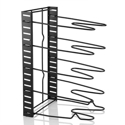 Kitchen Pan Organizer With 8 Adjustable Non Slip Storage Tiers