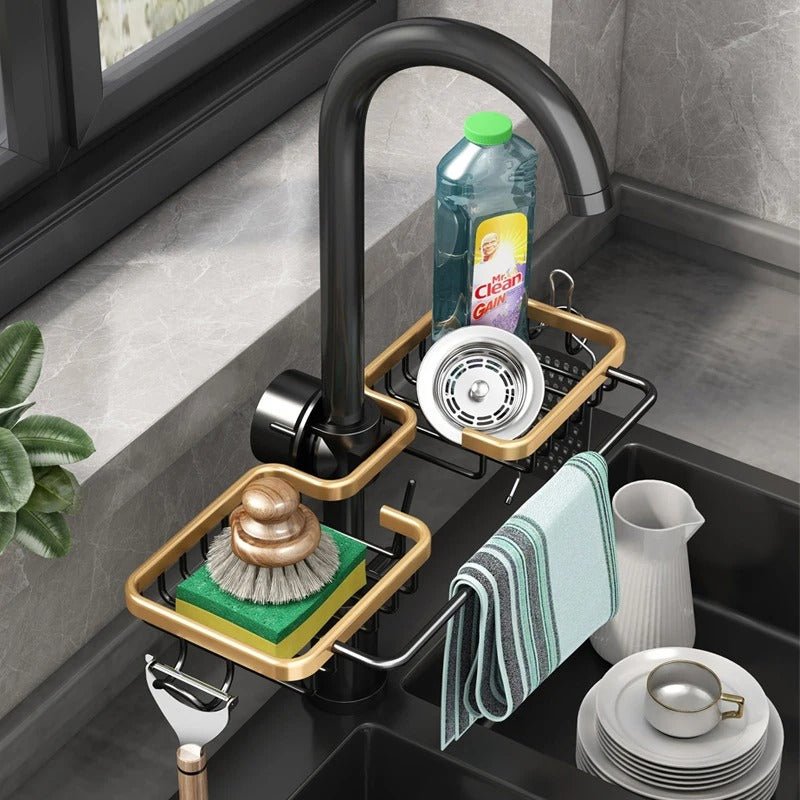 Kitchen Sink Drain Rack Hanging Faucet Organizer For Efficient Storage