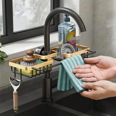 Kitchen Sink Drain Rack Hanging Faucet Organizer For Efficient Storage