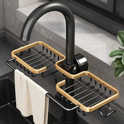 Kitchen Sink Drain Rack Hanging Faucet Organizer For Efficient Storage