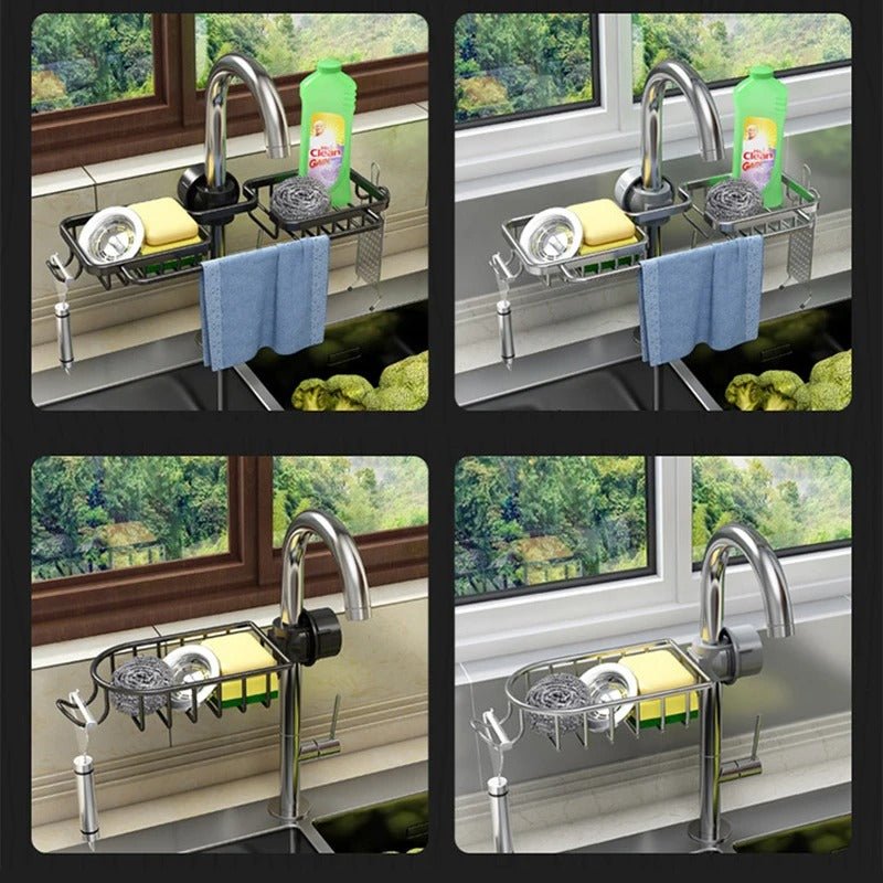 Kitchen Sink Drain Rack Hanging Faucet Organizer For Efficient Storage