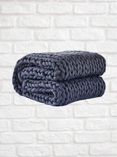 Knitted Weighted Blanket Cozy Comfort For Relaxation And Sleep