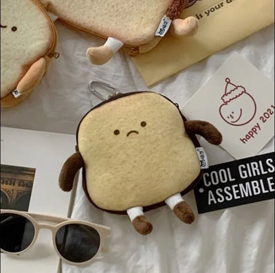 Korean Cartoon Wallet Cute Toast Bread PU Coin Purse Card Holder