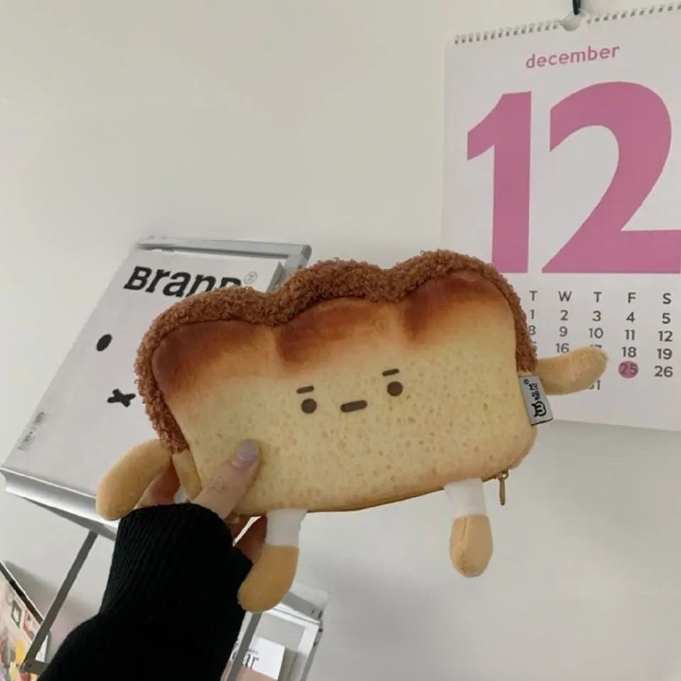 Korean Cartoon Wallet Cute Toast Bread PU Coin Purse Card Holder