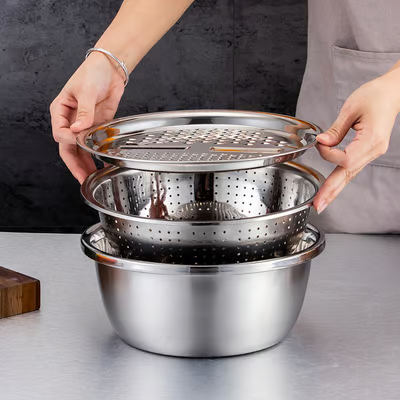 Germany Multifunctional Stainless Steel Basin For Kitchen And Outdoor Use
