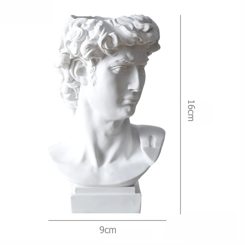 David Statue Vase Resin Decorative Vase And Makeup Brush Holder