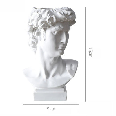 David Statue Vase Resin Decorative Vase And Makeup Brush Holder
