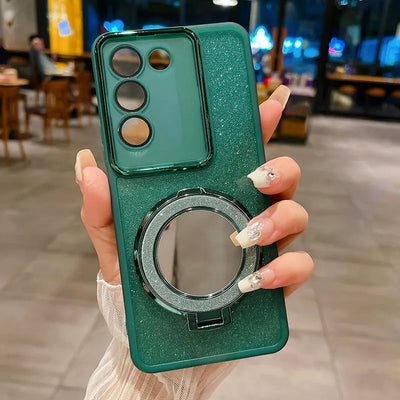 Vivo V29E Shockproof Mirror Case Glittery Stylish Holder Protection