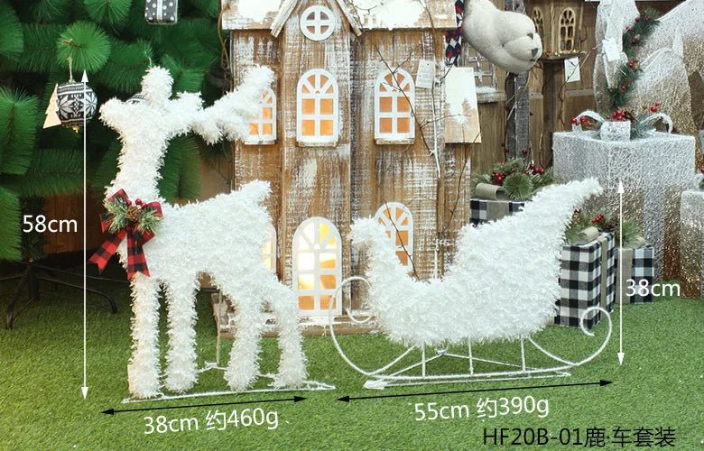 LED Christmas Tree Decoration Snowman Fawn Gift Box Ornaments