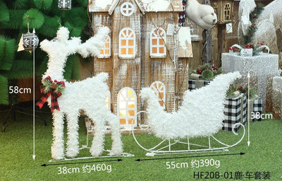 LED Christmas Tree Decoration Snowman Fawn Gift Box Ornaments