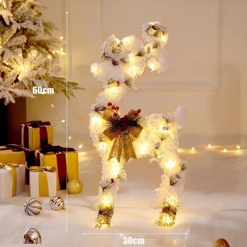 LED Christmas Tree Decoration Snowman Fawn Gift Box Ornaments