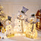 LED Christmas Tree Decoration Snowman Fawn Gift Box Ornaments