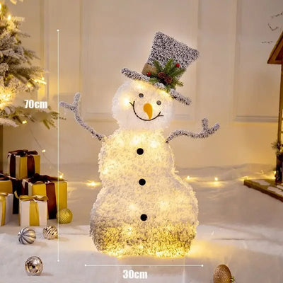 LED Christmas Tree Decoration Snowman Fawn Gift Box Ornaments