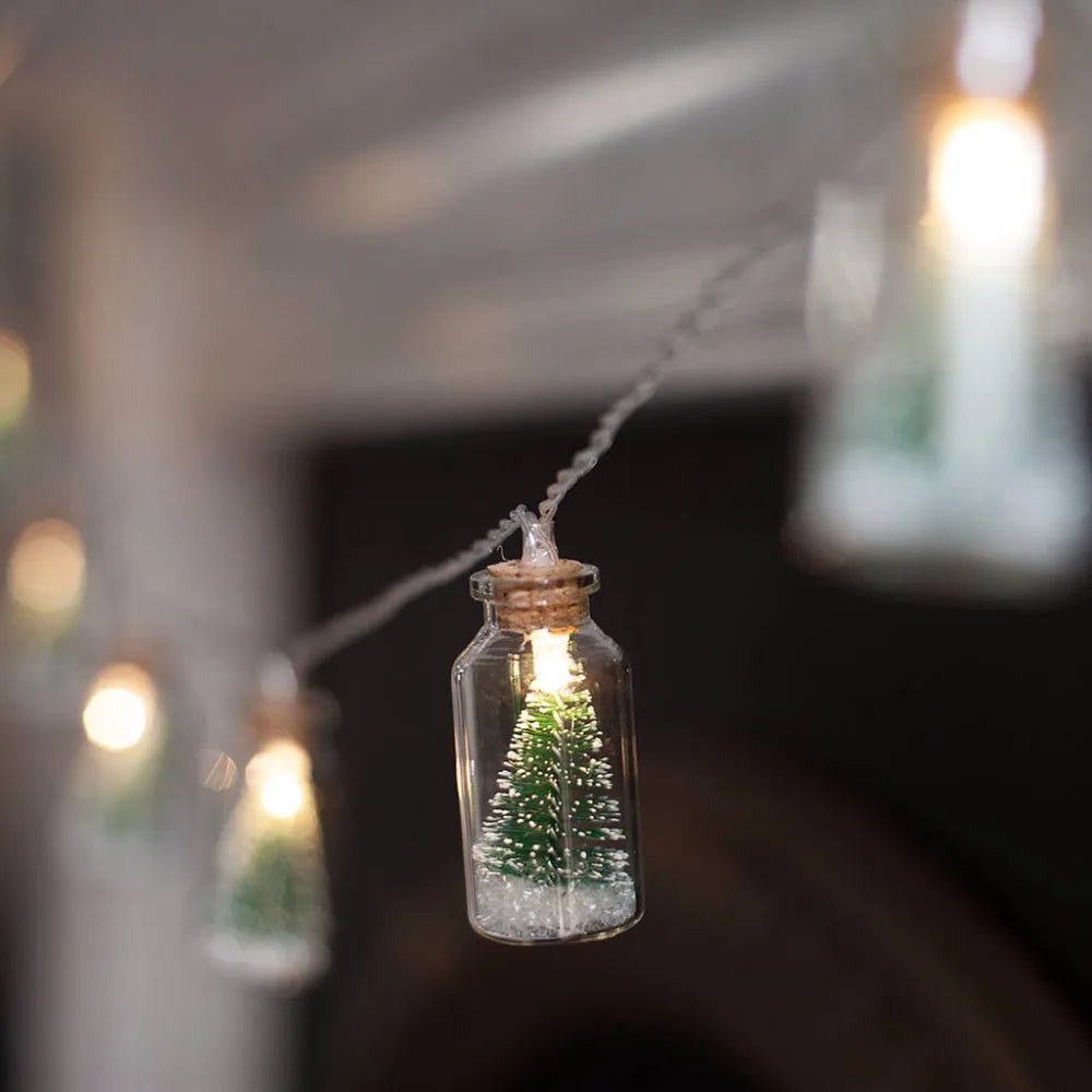 LED Christmas Tree String Lights Battery Operated Glass Jar Fairy Lights