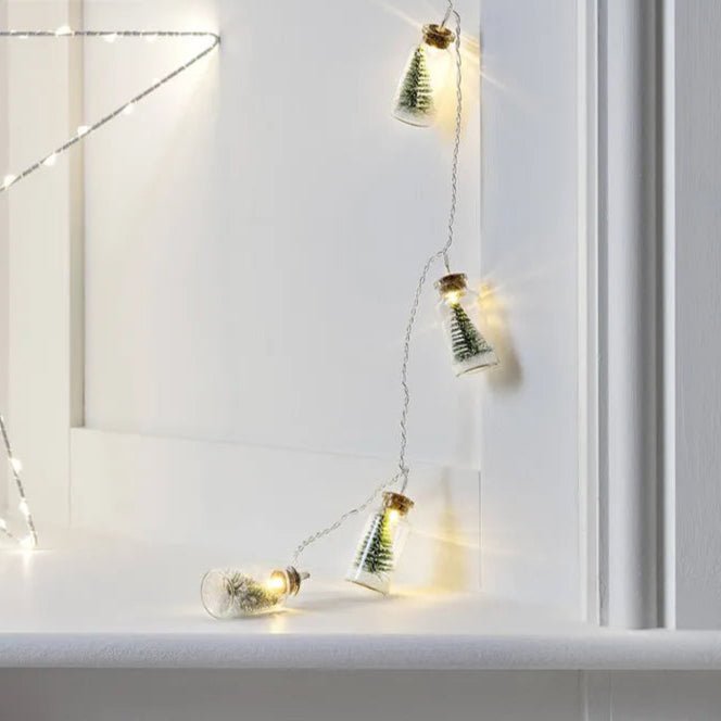 LED Christmas Tree String Lights Battery Operated Glass Jar Fairy Lights